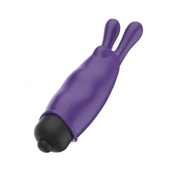 Mini Bunny vibe 8,7 cm από σιλικόνη soft touch, με δύο αυτιά για κλειτοριδική διέγερση και αδιάβροχη κατασκευή IPX6.