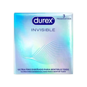 Συσκευασία 3 προφυλακτικών Durex Invisible Ultra Thin, εξαιρετικά λεπτά για μέγιστη αίσθηση