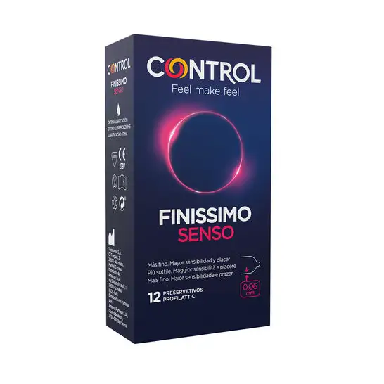 Προφυλακτικά Control Adapta Senso με λεπτότερο πάχος και τέλεια προσαρμογή – 12 τεμάχια.