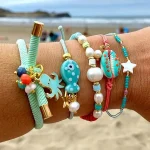 Σετ boho βραχιολιών με beach charms