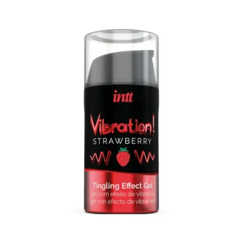 Διεγερτικό τζελ INTT Vibration Strawberry 15ml με γεύση φράουλα, προκαλεί αίσθηση δόνησης και αυξάνει τη διέγερση.