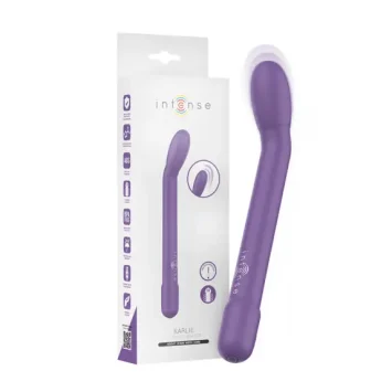 Μωβ δονητής σημείου G 19cm από τη σειρά INTENSE FUN με 10 λειτουργίες δόνησης.