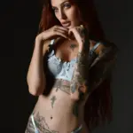 Γαλάζιο σετ εσωρούχων με διαφάνεια και 3d κεντητά λουλούδια