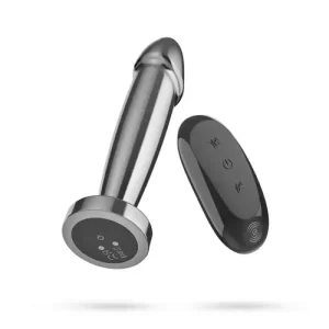 INTENSE S δονητικό anal plug αλουμινίου με τηλεχειριστήριο και 10 λειτουργίες δόνησης