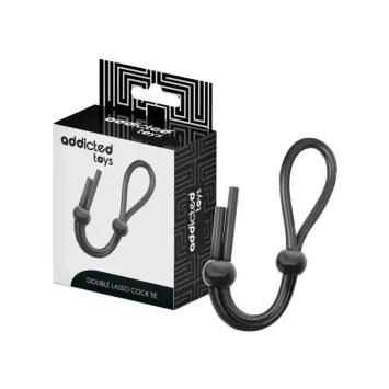 Addicted Toys double loop silicone penis rope από μαλακή σιλικόνη με μπίλια σταθεροποίησης