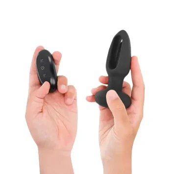 Anal plug Addicted Toys με δόνηση και κινούμενη γλώσσα για διέγερση P-spot