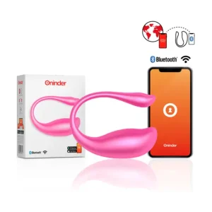 Egg δονητής Nairobi ροζ ONINDER™ με έλεγχο μέσω εφαρμογής και αδιάβροχη κατασκευή.