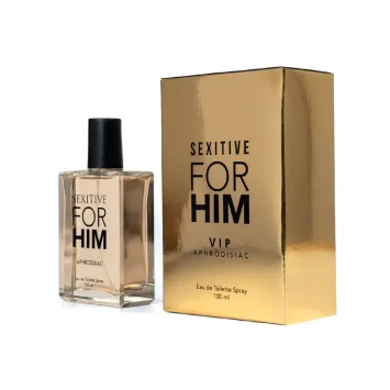 Αντρικό άρωμα FOR HIM VIP με φερομόνες, νότες λεμονιού, τζίντζερ, μέντας και τόνκα.