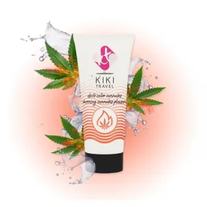 Λιπαντικό βάσης νερού Cannabis Hot Effect 50ml – Kiki Travel με θερμαντική δράση και Aloe Vera.