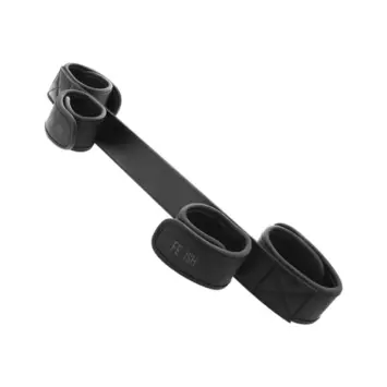 KooKoo 25 Ρυθμιζόμενη μπάρα διάνοιξης BDSM με δέστρες καρπών και αστραγάλων, neoprene και εσωτερικό vegan leather με velcro