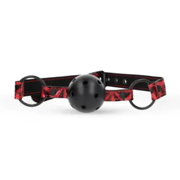 Συλλογή από gags στόματος της μάρκας KINK σε διάφορα χρώματα και υλικά, όπως κόκκινη σιλικόνη και μαύρο δέρμα.