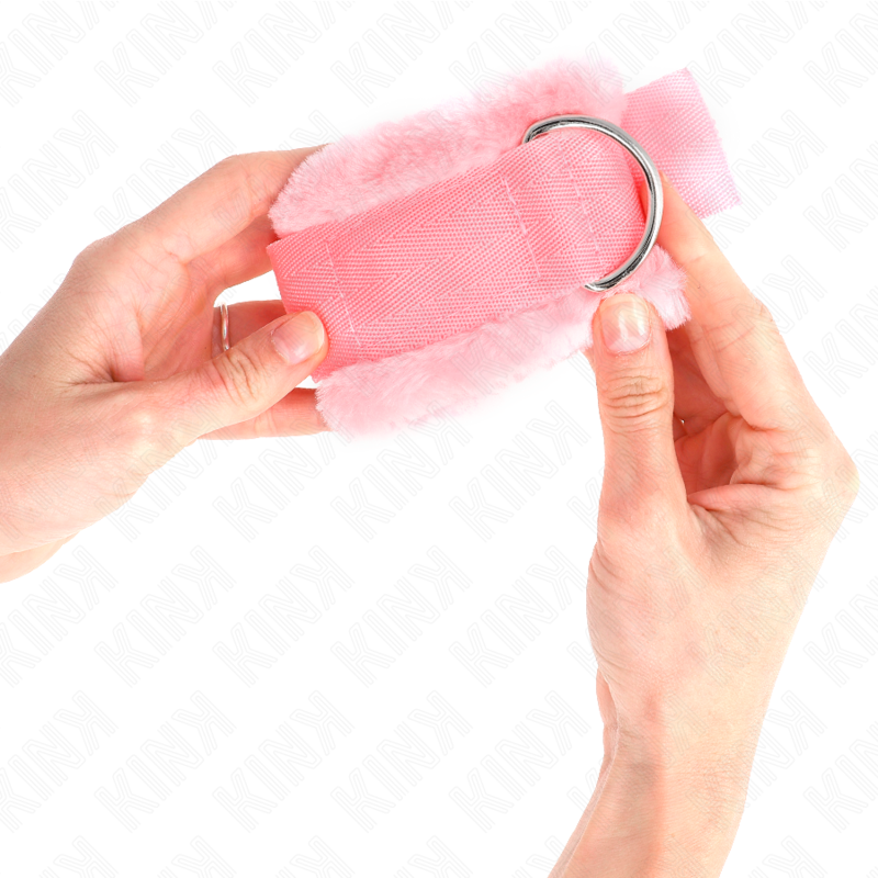 KINK - Χνουδωτές χειροπέδες με αλυσίδα ροζ 17-31cm 4 KINK - Χνουδωτές χειροπέδες με αλυσίδα ροζ 17-31cm - Image 4