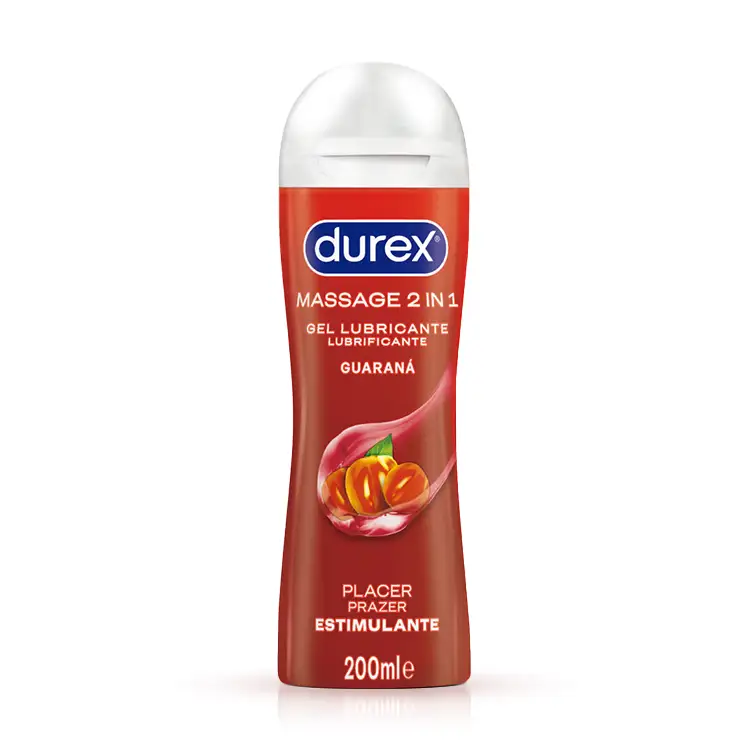 Durex - Λιπαντικό τζελ 2 σε 1 για μασάζ με Guarana 200ml 1 Συσκευασία 200ml του λιπαντικού και gel μασάζ Durex Play Stimulating με εκχύλισμα Guarana.