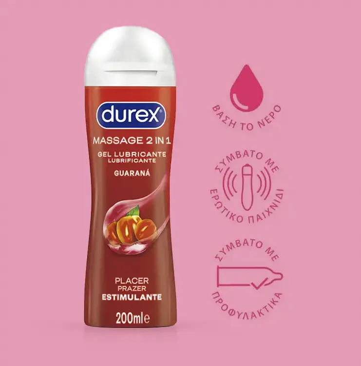 Durex - Λιπαντικό τζελ 2 σε 1 για μασάζ με Guarana 200ml 3 Durex - Λιπαντικό τζελ 2 σε 1 για μασάζ με Guarana 200ml - Image 3