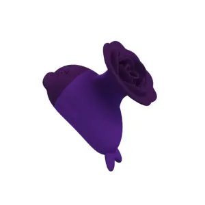 Μοβ δονητής σε σχήμα δελφινιού από σιλικόνη, ιδανικός για κλειτοριδική διέγερση και μασάζ.