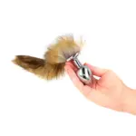 KINK – Πρωκτική σφήνα με ουρά Καφέ Large